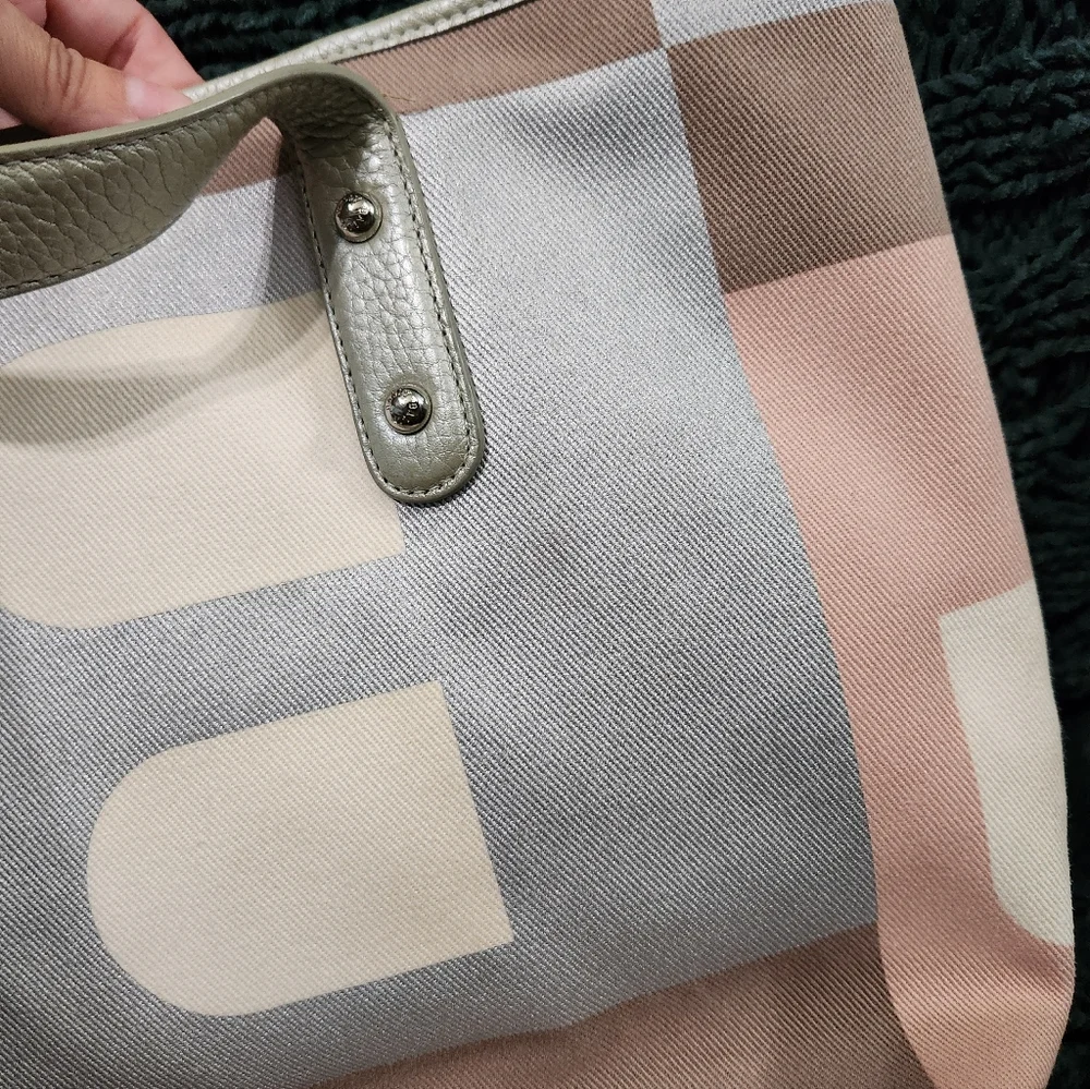 Sold Elsewhere- Bally Canvas Tote With Leather Trim - Picture 3 of 16